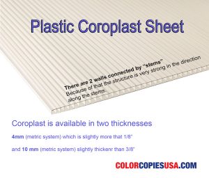 picture showing a coroplast sheet explaining how it is made and why it is so strong
