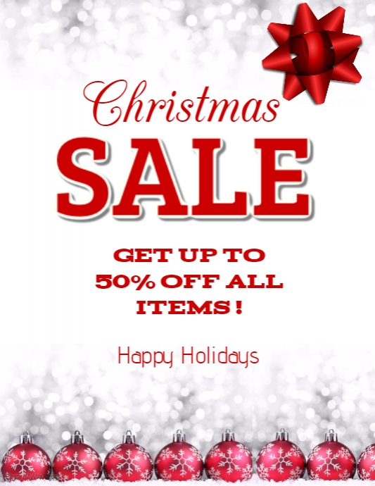 Christmas sale flyer