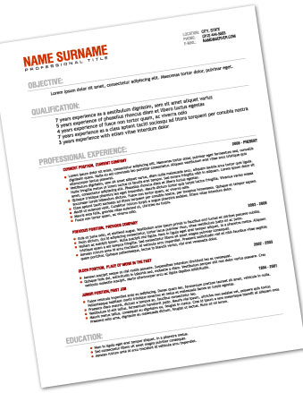 Printing Resume Black and White