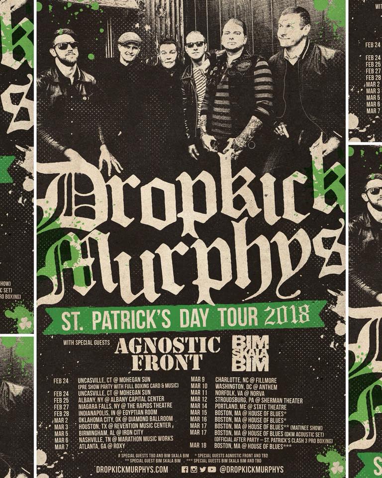 Dropkick-Murphys | Marketing Ideas For St. Patricks Day | St Pattys Menus | Printing