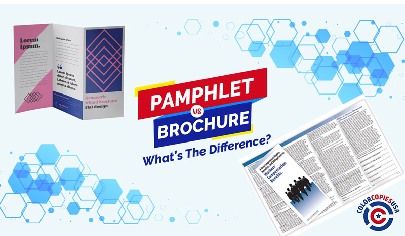 Pamphlets VS Brochures. Visuals of both