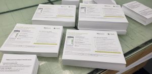 picture of documents used at testing facilities in South Florida