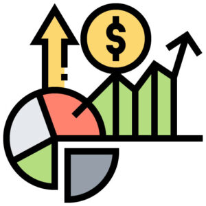 Graph representing a positive evolution of an organization | Why Are Color Copies So Expensive